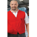 Single Pocket Unisex Button Twill Vest (2XL-3XL)